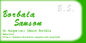 borbala samson business card