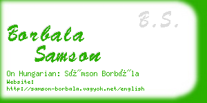 borbala samson business card